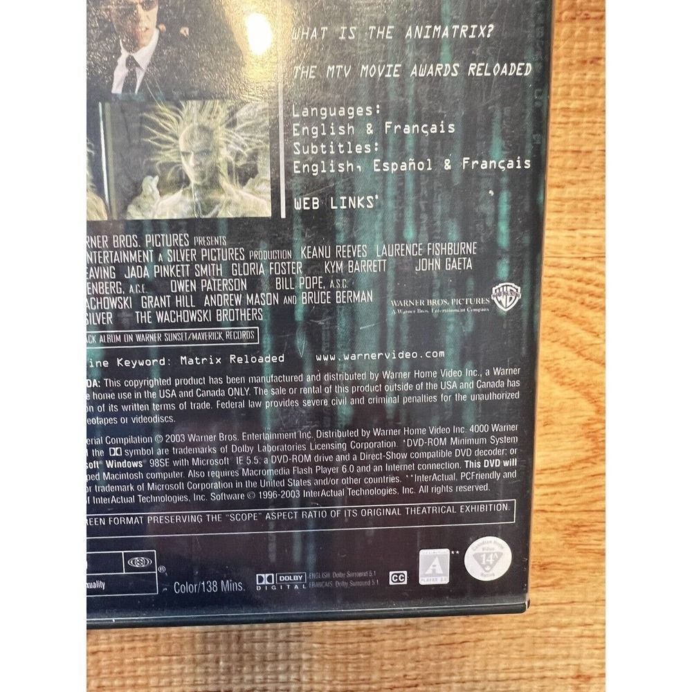 The Matrix Reloaded (DVD, 2003) - Picture 5 of 9
